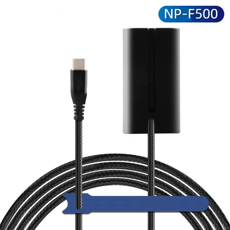 NP-F500 External Power Supply Typec Cable PD Dummy Battery for Sony NP-F980U F970 F960 F550 F750 F770 Camera Accessories