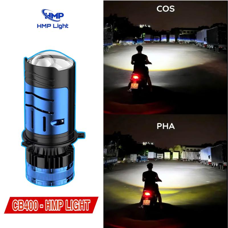 Mua Đèn Tặng Hậu AuDi Đèn Pha Led Bi Cầu Mini CB400 HMP Light - 110W Pha Màn Chập + Tâm Trợ Pha Laser Bản Nâng Cấp Của C350,T92,...Chuyên Lắp Oto Xe Máy 12-24V