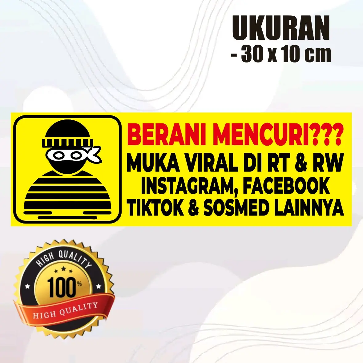 Sticker Toko Dilarang Mencuri