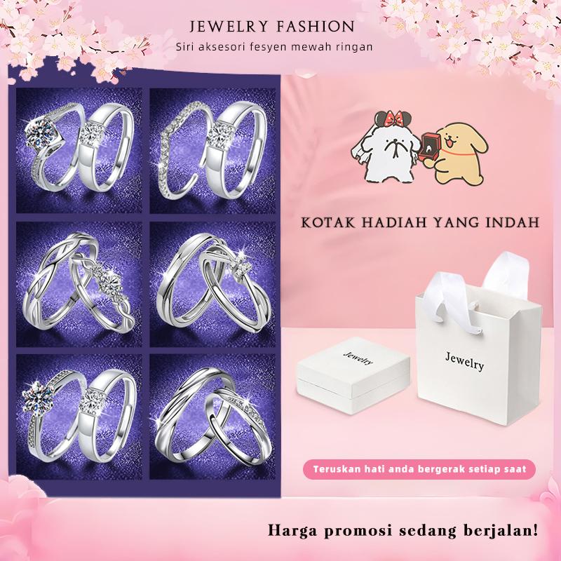 Jewelry Fashion - Nhẫn đôi thời trang bằng thép không gỉ & titan cao cấp hộp quà tặng tình yêu lý tưởng cho sinh nhật sang trọng và ý nghĩa nhẫn tình yêu