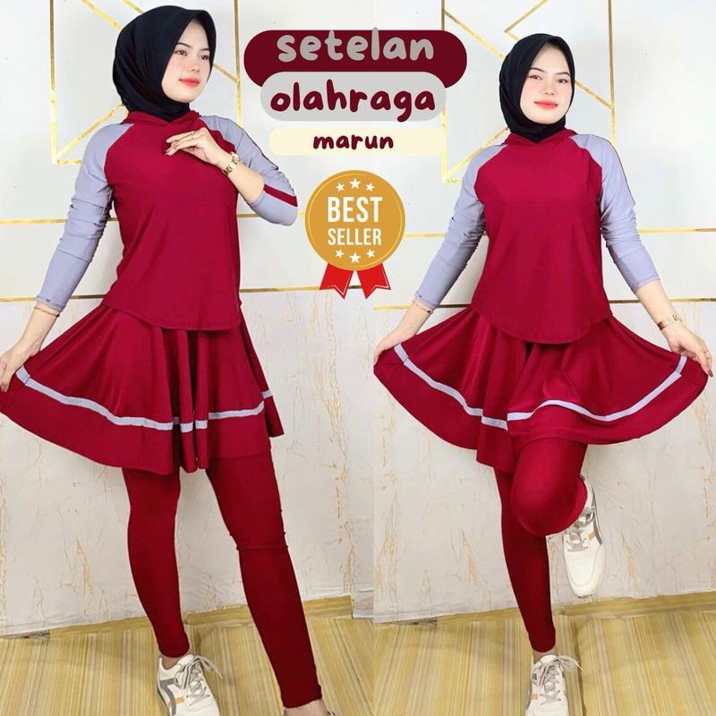 TERLARIS!!! BAJU SET OLAHRAGA SPORTY BAHAN JERSEY SEUPER MATT PREMIUM // SET OLAHRAGA MUSLIM // PAKAIAN OLAHRAGA SET MUSLIM JERSEY ADEM // CELANA ROK OLAHRAGA SET MUSLIM // WARNA HITAM VANHOTEN ELEKTRIL TAOPE NAVY UKURAN ALL SIZE JUMBO XXXL 6