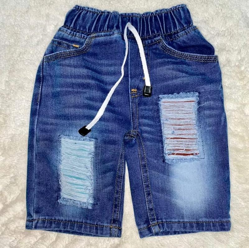 Celana jeans pendek anak laki laki model rived bio wash Bayi 3