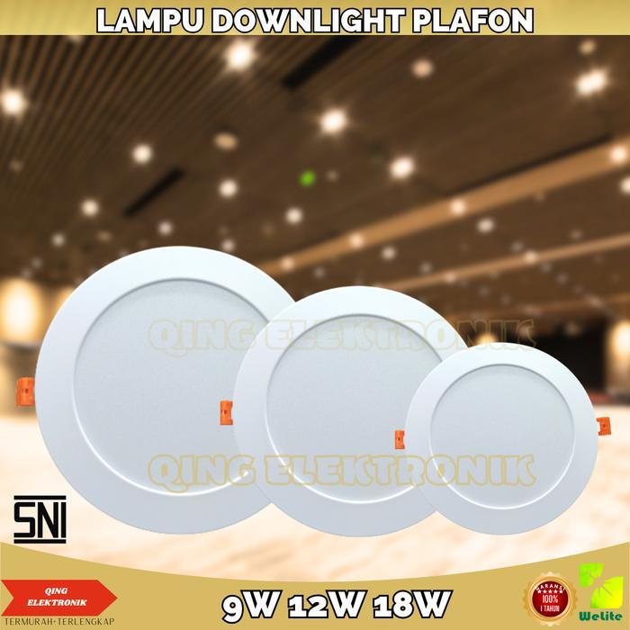 Lampu Downlight Panel LED Slim Down Light Panel Inbow 9W 12W 18W Putih ...