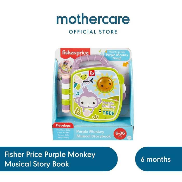 Gambar Fisher Price Purple Monkey Musical Story Book  - Buku Suara Bayi dari Mothercare Indonesia Kab. Sleman Tokopedia