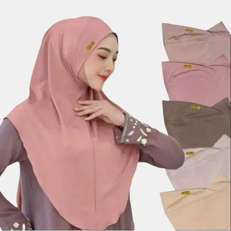 Hijab Dagu Malaysia Soft Pet Jilbab Instan Malaysia Menutup Dada Khimar Muslim Jersey Premium Nyaman