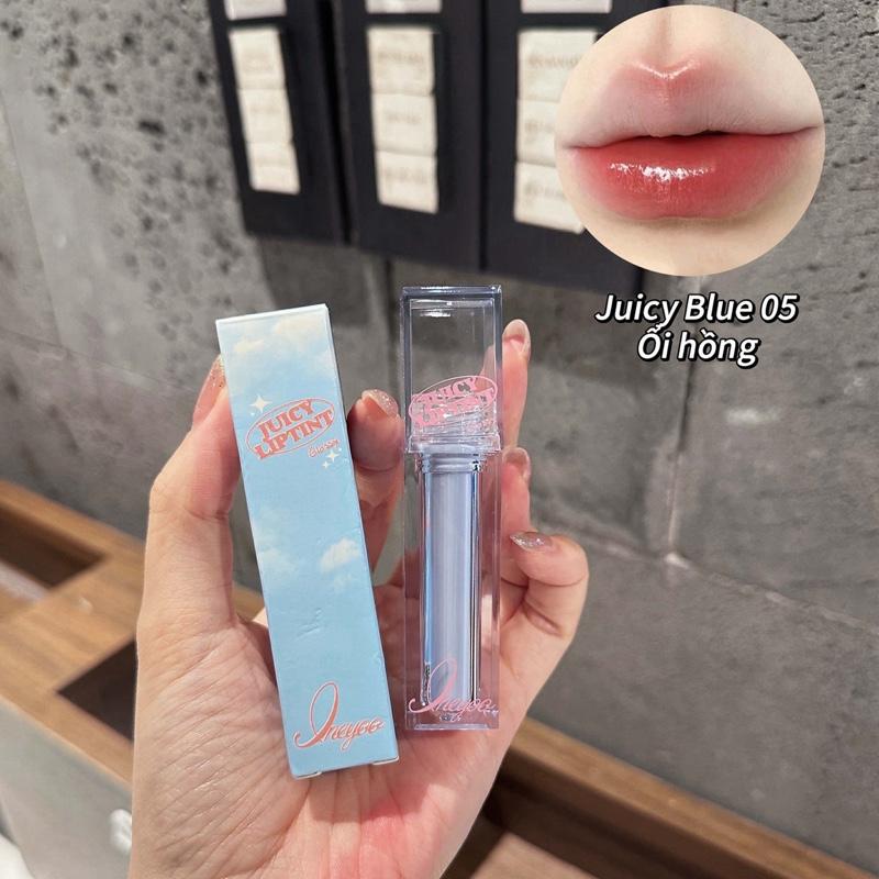  NHẬN VỀ 3 SON  Son bóng INYEOO JUICY BLUE  JD10 + STARPINK 04  lâu trôi bền màu mềm mịn mướt môi 2.5g 