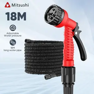Mitsushi Selang Magic Hose Nozzle Plastik Fleksibel Magic Dapat Diperluas 25ft/50ft/75ft/100ft Air Keran Pipa Semprotan