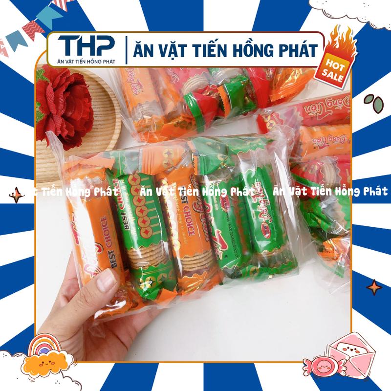 BỊCH 10 GÓI Bánh Quy Đồng Tiền Bơ Sữa Thơm Ngon, đồ ăn vặt cổng trường tuổi thơ