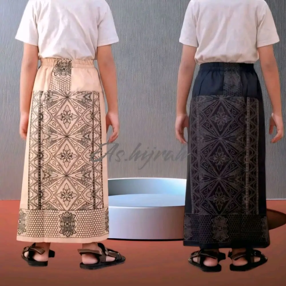 Sarung Instan Anak Motif Kekinian Usia 3-12 Tahun Muslim celana Batik Katun Panjang Setelan