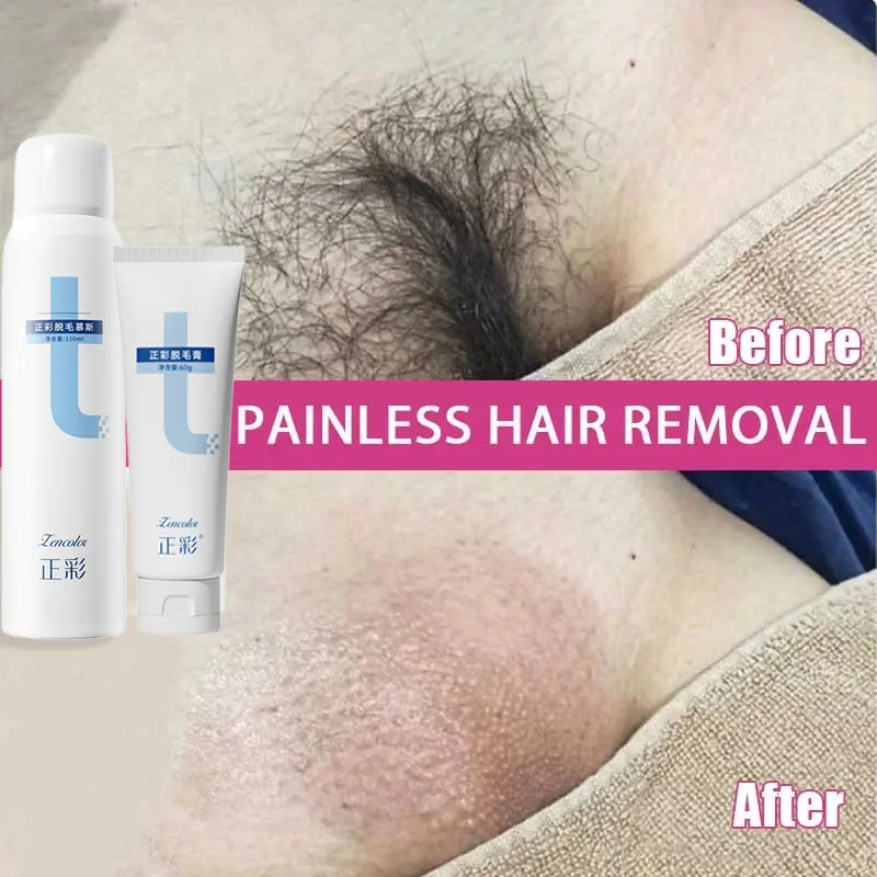 Fast & Painless Hair Removal Spray – Includes Scraper & Aloe Vera Gel | Gentle & Effective for Smooth Skin