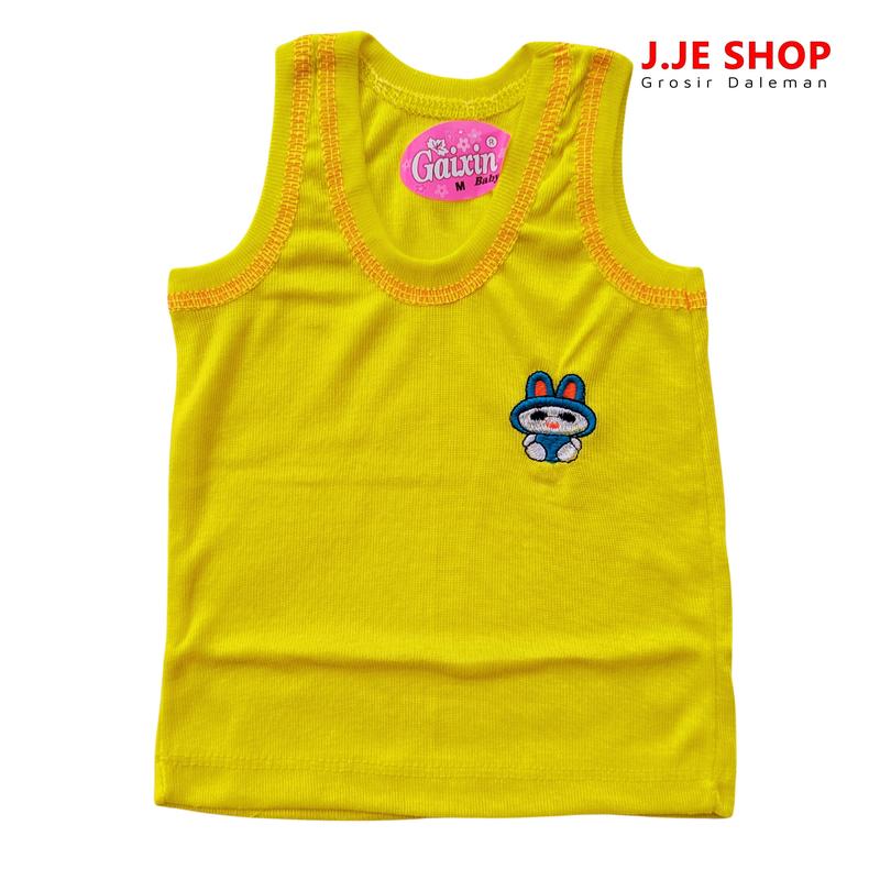 12 Pcs Kaos Singlet Anak Laki-Laki Stabillo SINGLET Anak Katun Bordir Unisex Fashion - Pola Grafis Karakter 4