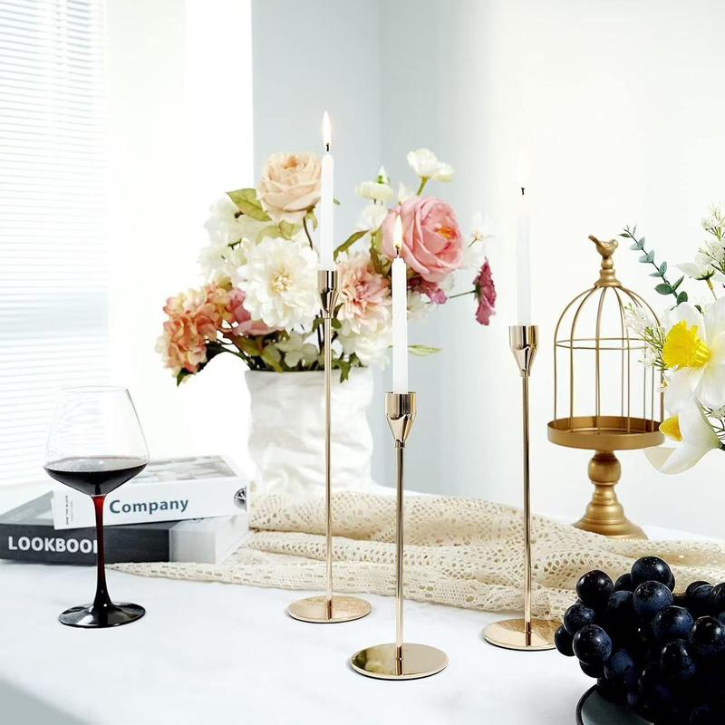 Product Introduction of 3pcs/Set Iron Candle Holder, Minimalist french gold Candle Stand For Home Decor Ornaments 2
