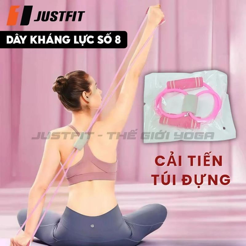 Dây kháng lực tập gym số 8 JUSTFIT tập yoga tập toàn thân tại nhà Cao Su