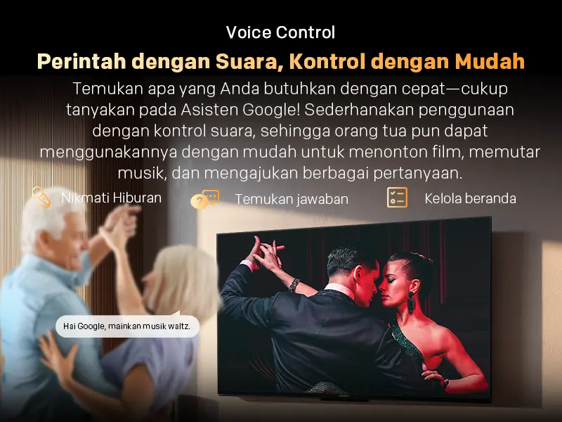 [FREE GOOGLE PLAY] COOCAA NEW GOOGLE TV 50" Y66 - 4K HDR 10 - EYE CARE 5.0 - FIND MY REMOTE - VOICE CONTROL REMOTE 4