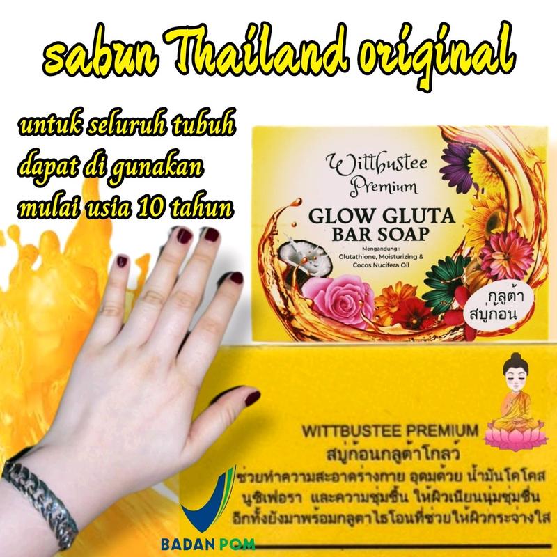 10 pcs SABUN GLUTA THAILAND BPOM Glutathione Mencerahkan Memudarkan Soap Aging Kering 5