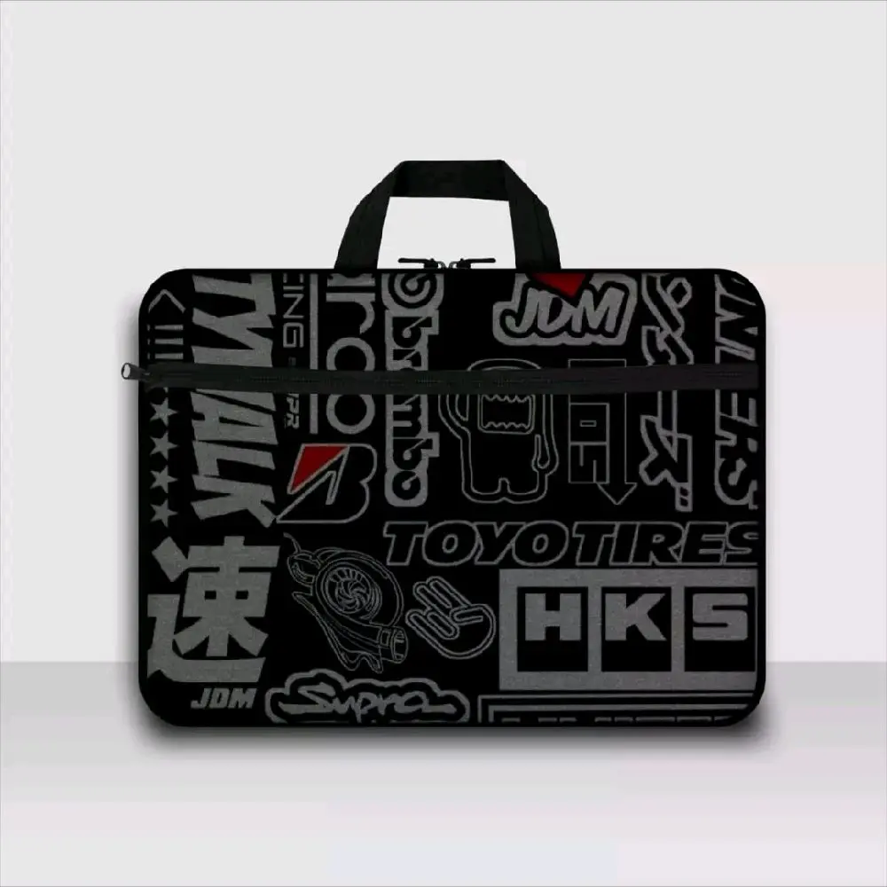 TAS LAPTOP wanita/pria 14 inch MOTIF PRINTING GAYA Sekolah/kerja MODEL JINJING wterproof tas laptop hitam Kanvas