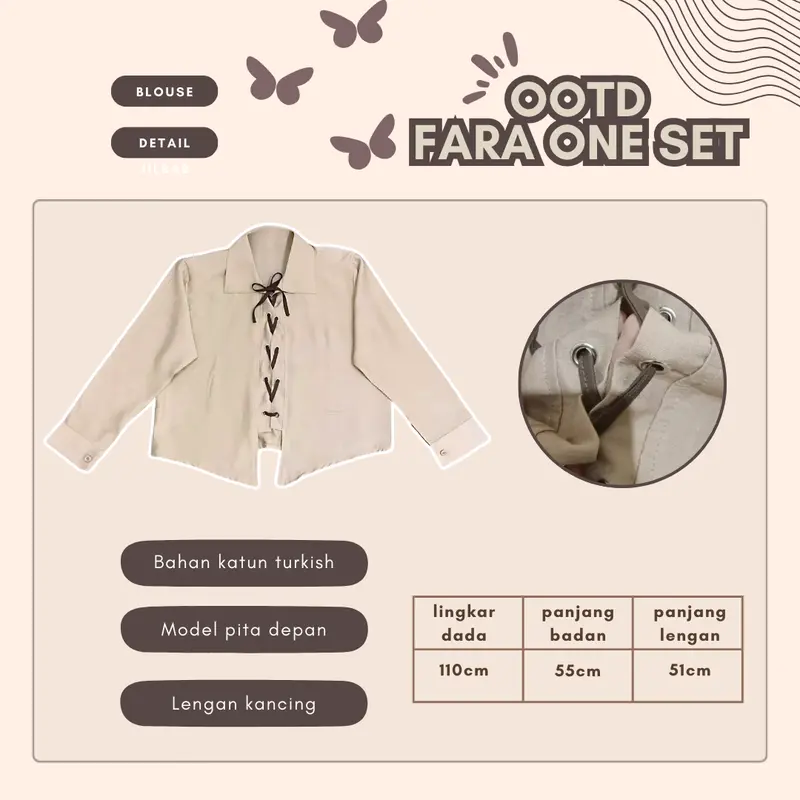 OOTD Hijab Style One Set 3 in 1 ( Blouse + Celana + Pashmina ) Setelan Wanita Kekinian - LS104 Baju Remaja Katun 3