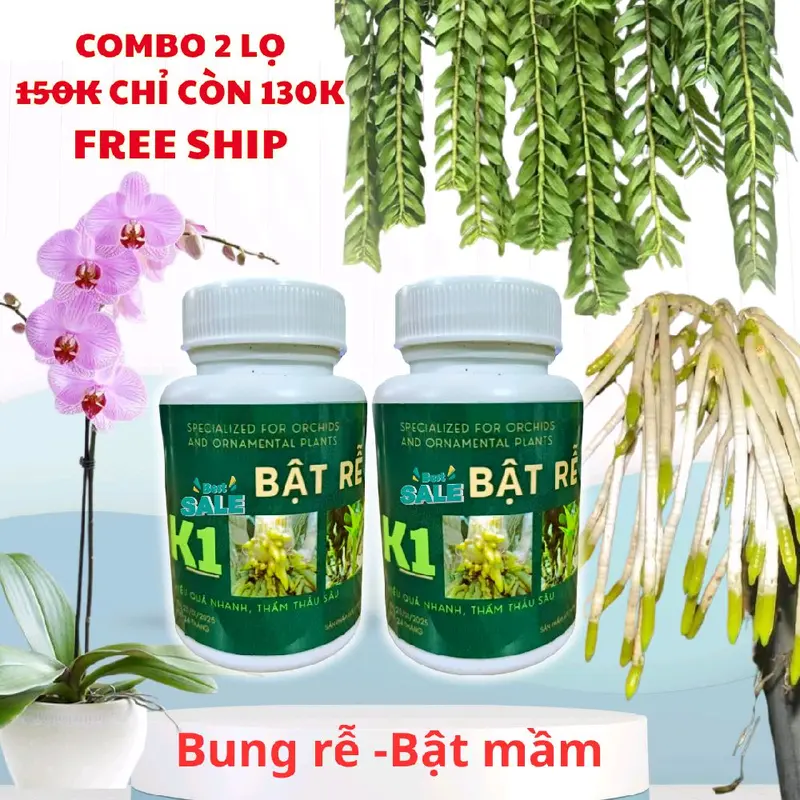 Combo 2 lọ K1 Tạo rễ hoa lan và các loại cây cảnh 0