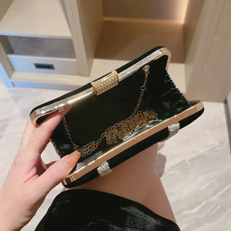 Ví Cầm Tay Trang Trí Kim Cương Giả, Túi Dạ Hội Thanh Lịch, Túi Xách Ăn Tối Cổ Điển Của Phụ Nữ, Thích Hợp Cho Tiệc Cưới Và Dạ Hội 4