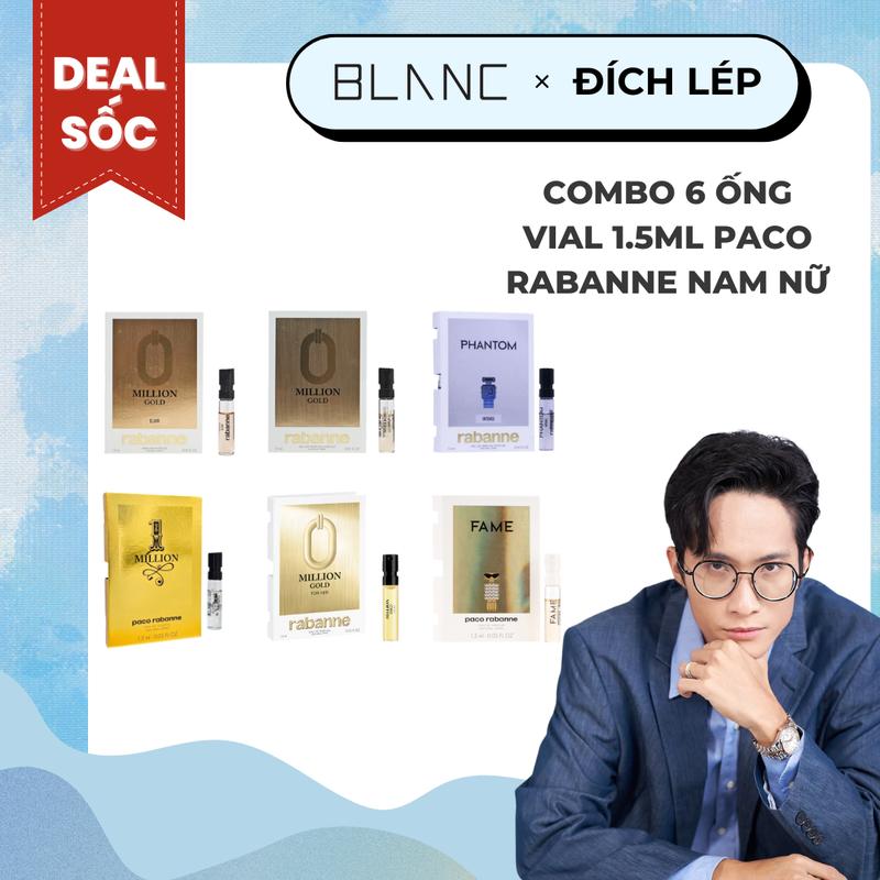   ĐỘC QUYỀN KOC LÉP KID  Paco Rabanne Combo 6 Ống Vial 1.5ml Nam Nữ Perfume Cosmetic Xịt Thơm 