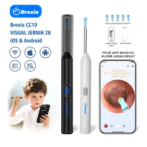 Brexia Korek Kuping Kamera CC10 Pembersih Telinga Dengan Kamera LED [Waterproof Smart Visual Stick WlFl Ear WaxRemoval] Tool with Camera Earwax Removal Cleaning Kuping CC10 Camera Ear