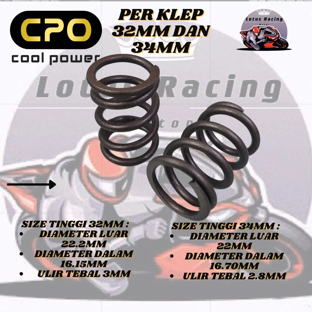 per klep swedia pir tinggi 34mm anti patah motor