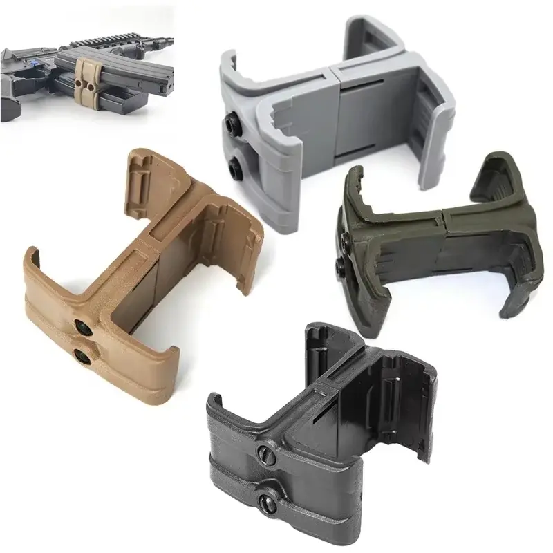 Tactical Clip Rifle Dual Parallel Magazine Connector For AK AR15 M4 MP5 Airsoft Mag Parallel Connector Clamp Hunting Accessorie - Black