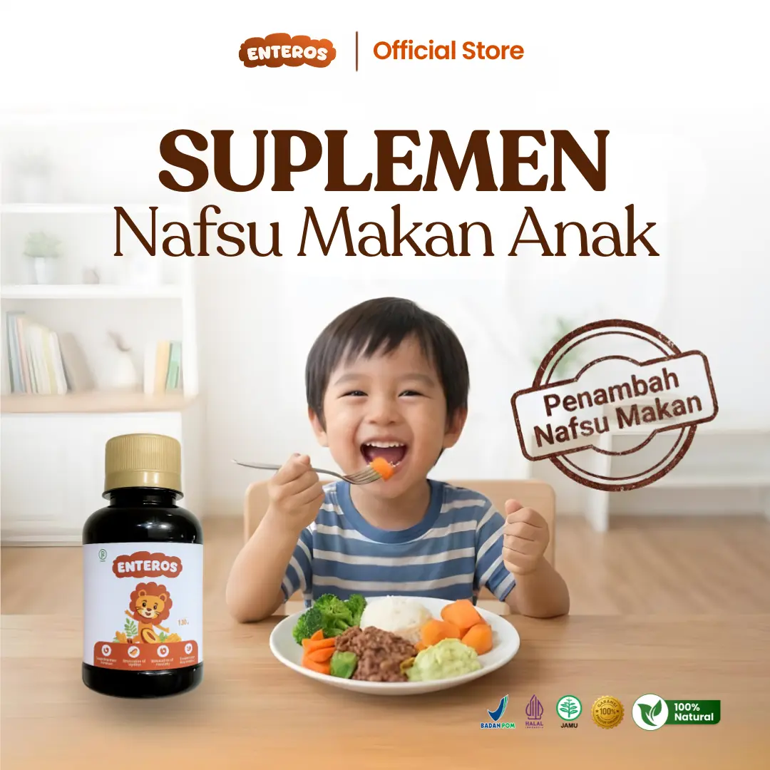Enteros - Suplemen Nafsu Makan Anak 130ml | Halal & BPOM