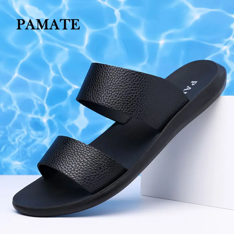 【PAMATE】Selipar untuk pria. Model terbaru. Selipar kasual. Cocok untuk mengemudi, kegiatan luar ruangan dan sandal pantai.