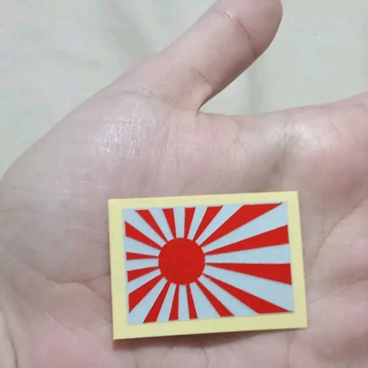 sticker timbul bendera jepang berbahan reflektif dan berkualitas baik ukuran 3,8cm x 2,6cm untuk di motor mobil dll 0