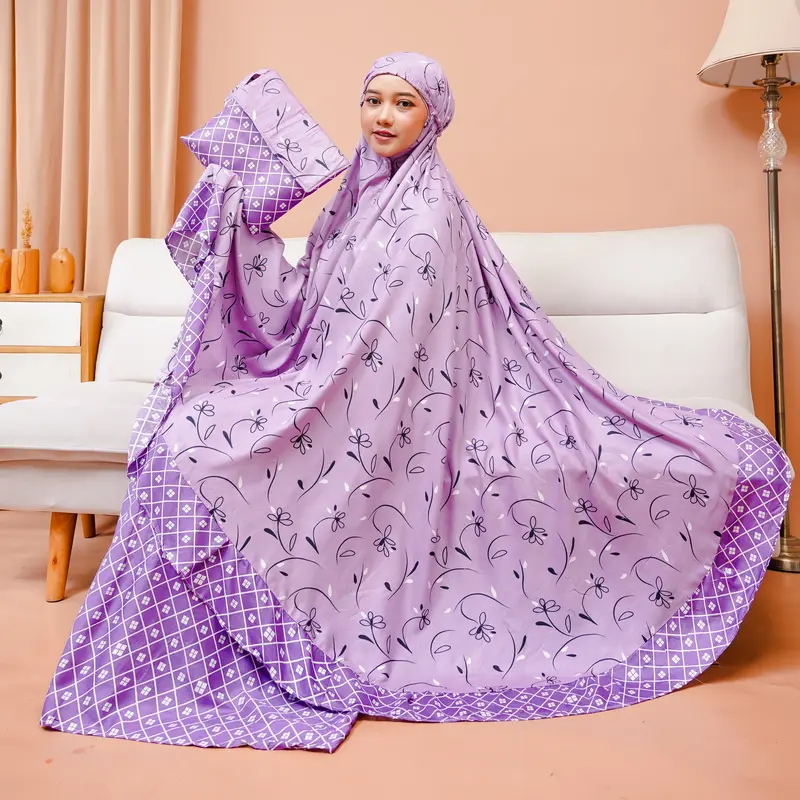 Mukena Dewasa Ukuran Jumbo  Sheza Rayon Bali Atasan Bawahan 3