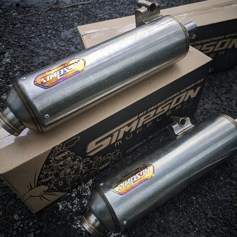 Knalpot STD Racing STAINLESS Original SIMPSON MUFFLER !!!, all matic series BEAT,VARIO,MIO,NMAX,AEROX 5