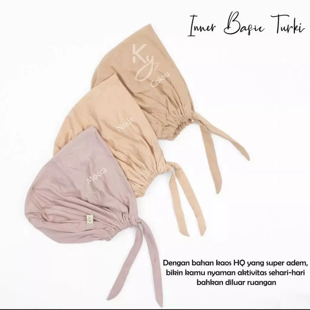 Ciput Inner Basic Turki untuk Wanita - Hijab Tali, Kaos,Arab - Instan Kerudung