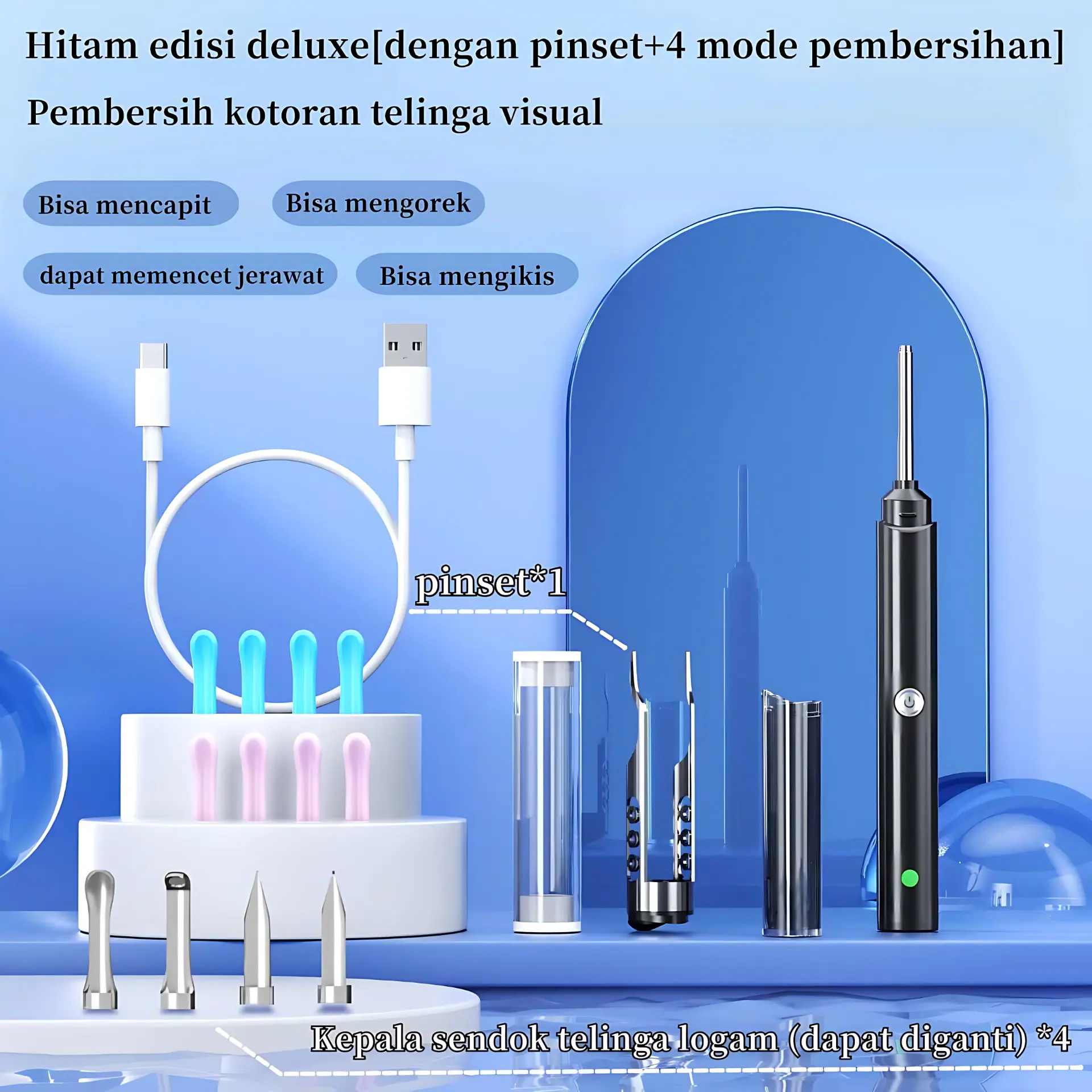 Hitam Edisi Deluxe[dengan pinset+4 mode]