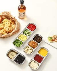 Gambar HELIDFANDA Stainless Steel Sauce Tray Piring Saus Sekat - A07173 - 4 SEKAT dari HELIDFANDA INDONESIA Kota Administrasi Jakarta Utara 1 Tokopedia