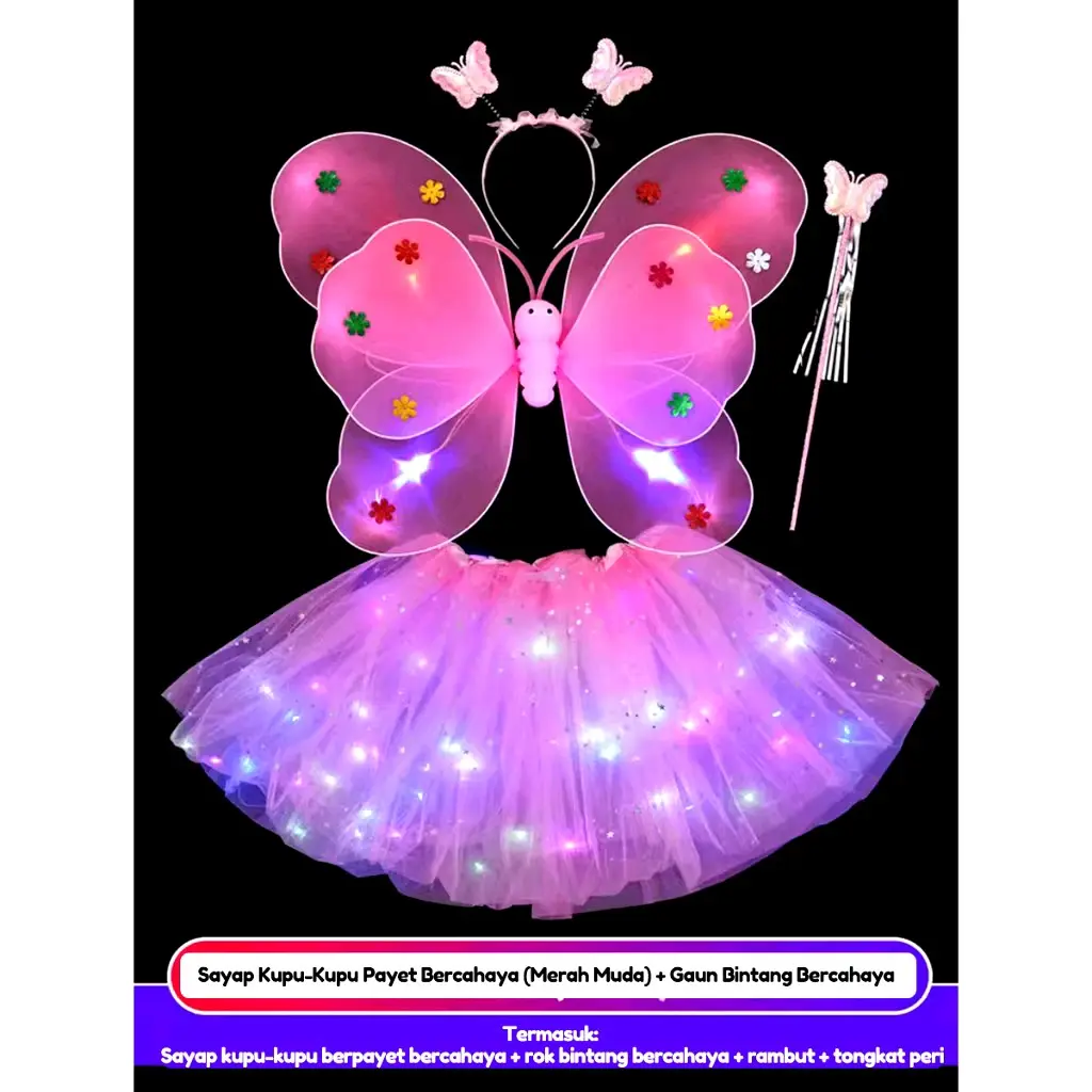 set 4in1 pink tumpuk