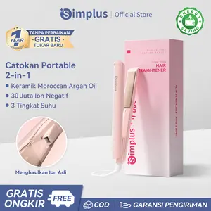 Simplus Catokan Portabel 2-in-1 Pelurus & Pengeriting 3 Tingkat Suhu Dengan Lapisan Keramik Moroccan Argan Oil 30 Juta Ion Negatif Kontrol Suhu Cerdas NTC ZFBA009 Simplus Catokan Portabel 2-in-1 Pelurus & Pengeriting 3 Tingkat Suhu Dengan Lapisan Keramik Moroccan Argan Oil 30 Juta Ion Negatif Kontrol Suhu Cerdas NTC ZFBA009