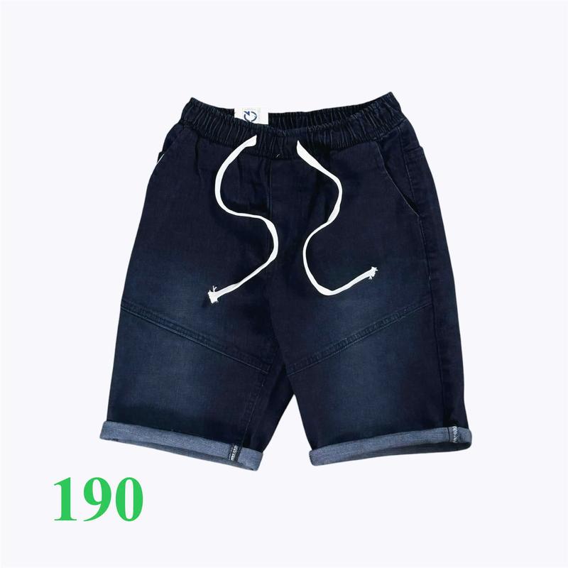 Quần Short Jean Nam Dây Chun chất liệu Jean Cotton Denim, co giãn thoải mái, phù hợp thời trang Có Túi  Cotton Menswear Quần Lửng quần  jean 3