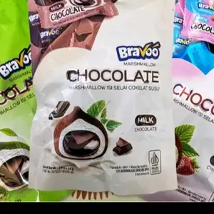 paket 60 pcs bravo marsmallow chocoball 12 pack isi 60 pcs