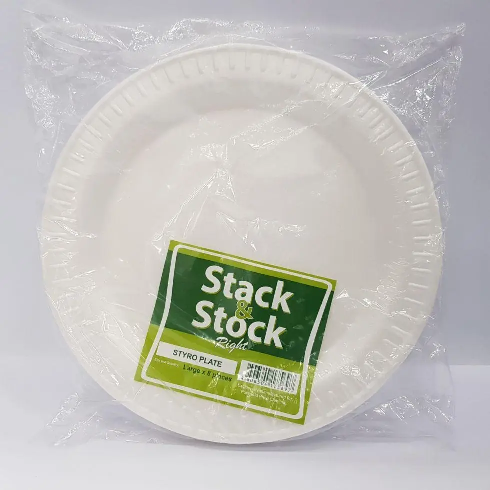 Stack & Stock Styro Plate 8S Large - Paper And Plastic Disposal ...