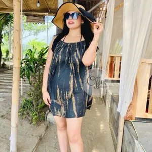 Jenny Dress Daster Pendek Motif Tiedye Cantik Katun Rayon Wanita Busui Bumil Hamil Ibu