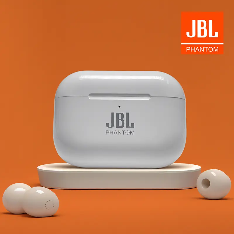 Original JBL phantom 5th Earbud Nirkabel Sejati, Suara Kuat yang Dapat Disesuaikan, Waktu Putar 6 Jam, Pengisian Daya Cepat USB-C, Tahan Air, Kontrol Tombol, Earbud Bluetooth, Perjalanan,Olahraga Earphone Headset