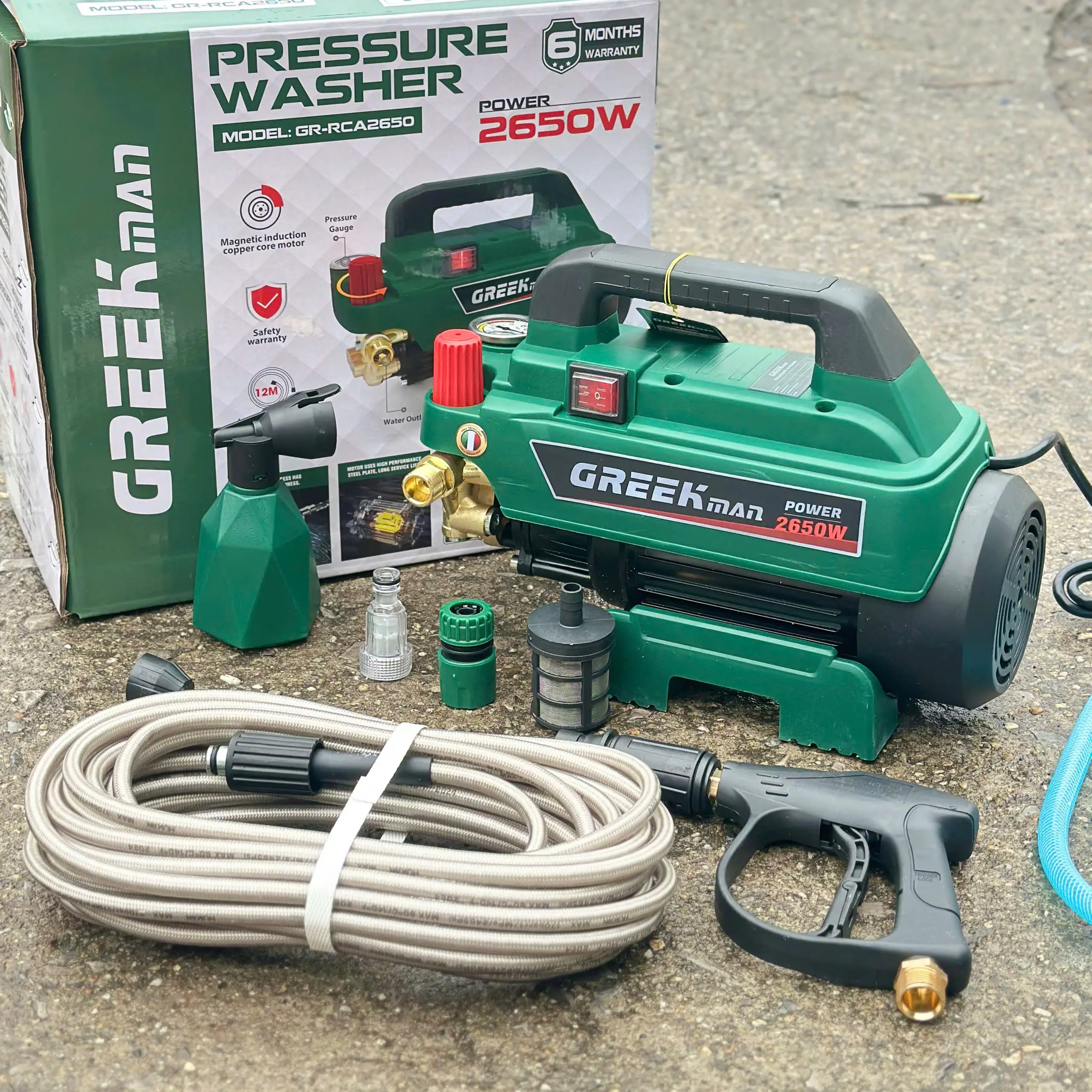 Máy Rửa Xe Cao ÁP Greekman RCA 2650 Công Suất 26500W Chuẩn Dây Đồng Có Chỉnh Áp  Bảo Hành 6 Tháng