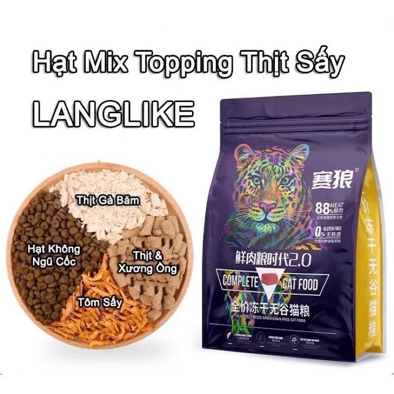  Hạt thức ăn cho mèo Langlike thức ăn hạt siêu topping cho mèo mọi lứa tuổi  5KG   - lutpet 