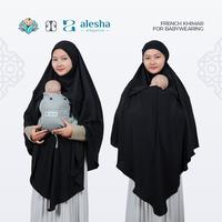 Gambar BAYIKU.ID ALESHA Babywearing Khimar Kerudung Hijab Menggendong Menyusui French Khimar Instan Muslim Syari - Jet Black, Standart dari bayiku.id Kota Malang 5 Tokopedia
