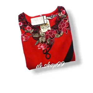 ATASAN WANITA RANDOM  Santai Crew Neck Bunga