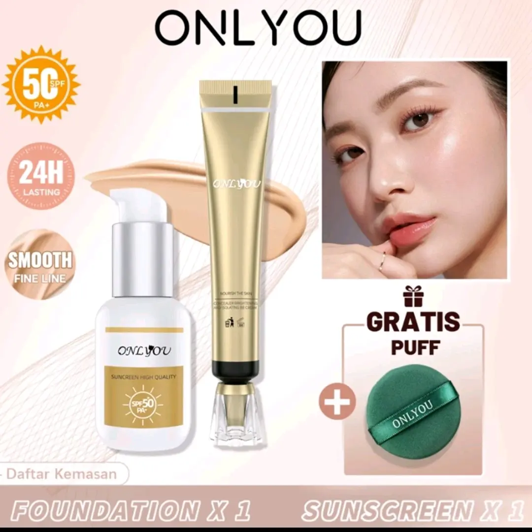 Foundation & Sunscreen Onlyou Waterproof Bpom