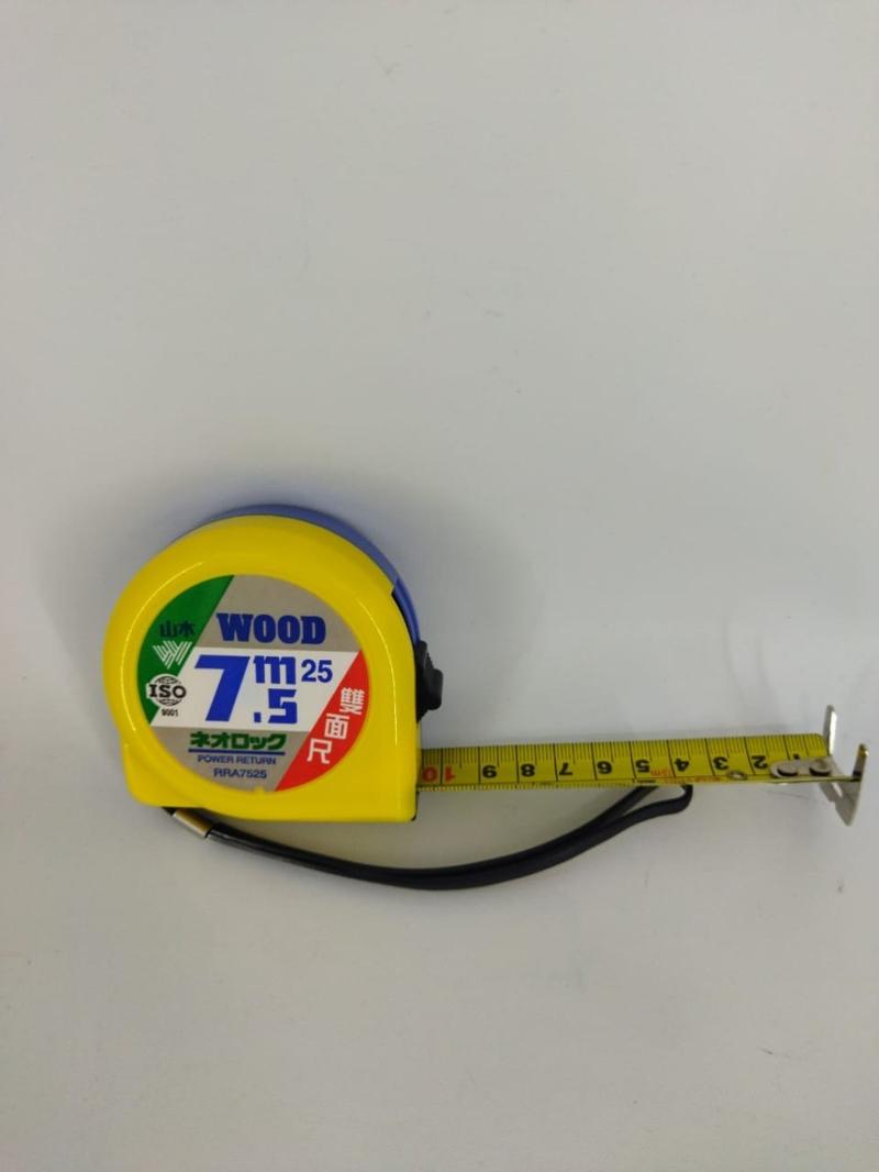 Product Introduction of Wood Rol Meter 7.5M x 25MM - Hongsui - Roll Meteran 7.5 Meter 4