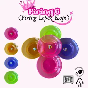 (1 Lusin) Piring Plastik Murah/Piring Mini/LepekKopi /Piring Tatak/Piring Cafe Kitchenware piring  kecil