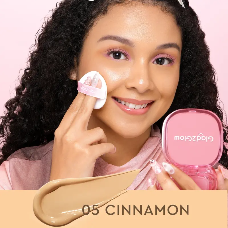 Glad2Glow G2G Perfect Cover Cushion Oil-Control matte Waterproof Sweatproof Finish Poreless 4